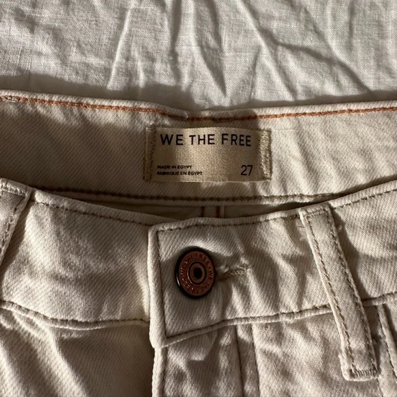 Free People x We The Free Cream Barrel Jeans - Picture 10 of 10